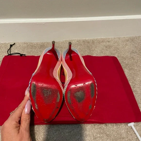 Christian Louboutin Marine Alta Heels - Picture 3 of 7